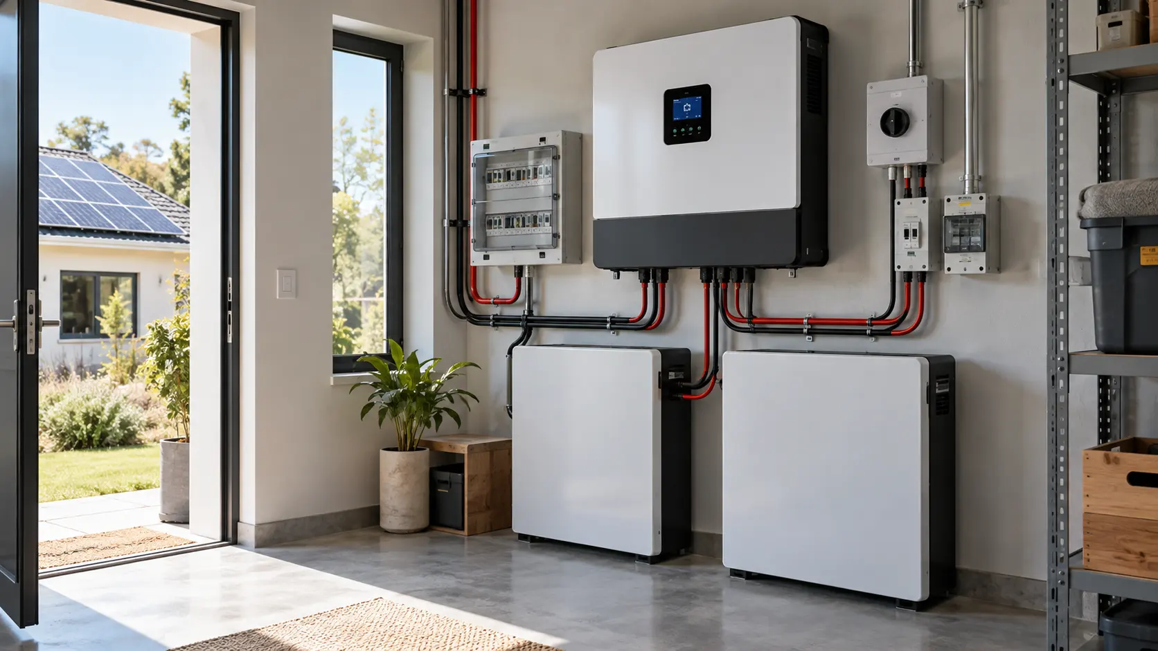 Inversor solar 48V 10000W con baterías LiFePO4 para sistema residencial