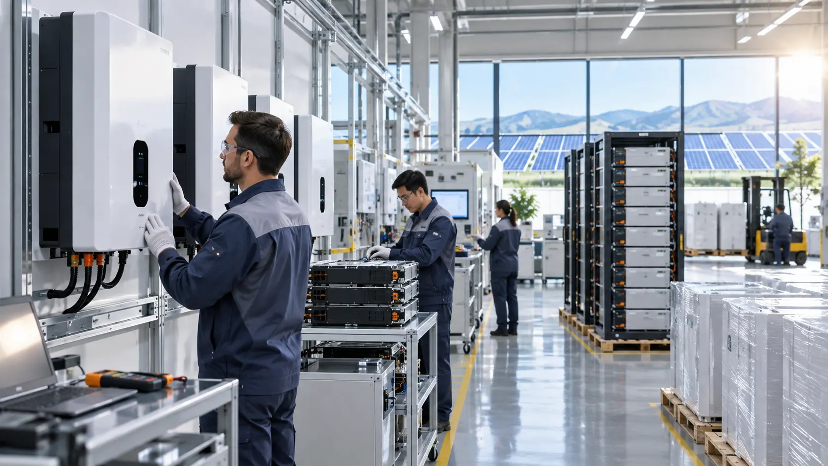 Fábrica de baterías solares para sistemas residenciales y comerciales de almacenamiento